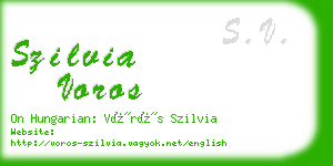 szilvia voros business card