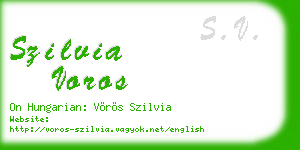 szilvia voros business card